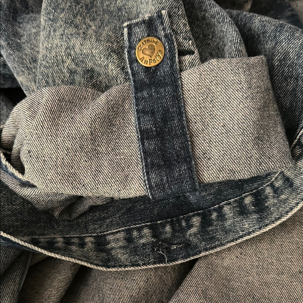 PLUS SIZE LONG JEAN JACKET WITH EMBELLISHMENTS - Picture 6 of 10